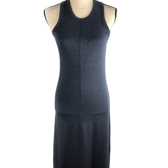 Lou & Grey Signature Soft Racerback Dress Gray Sleeveless Midi Women's Size XS - Picture 7 of 7